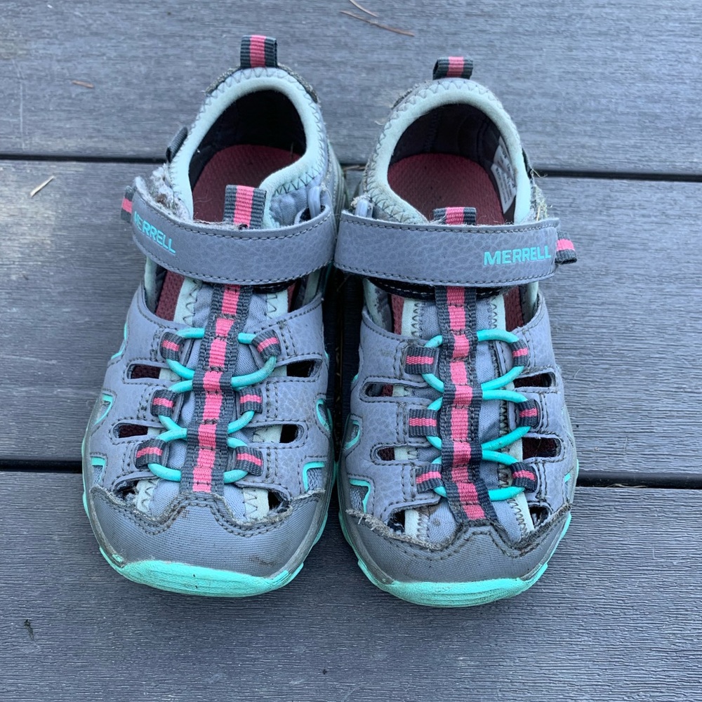 Toddler Merrell Hydro H20 Hiker Size 11M Sandals Waterproof Gray Teal